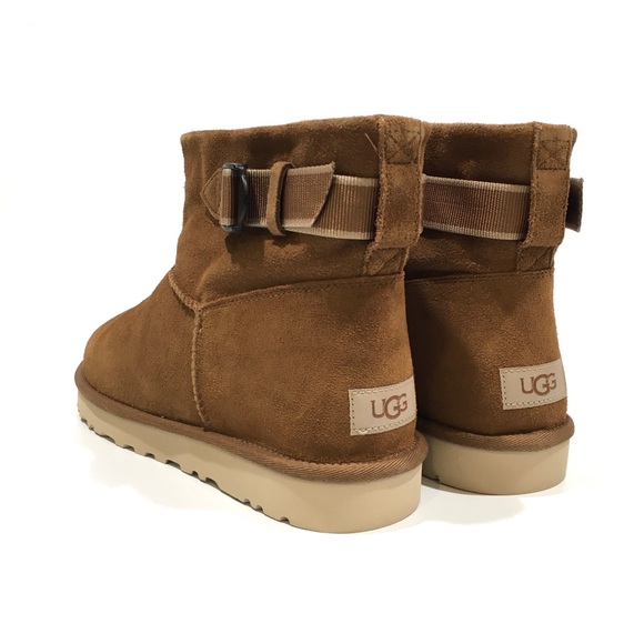 UGG Classic Mini Strap Men’s Boots -Chestnut Suede -Men’s US 10 -NEW - Picture 2 of 9